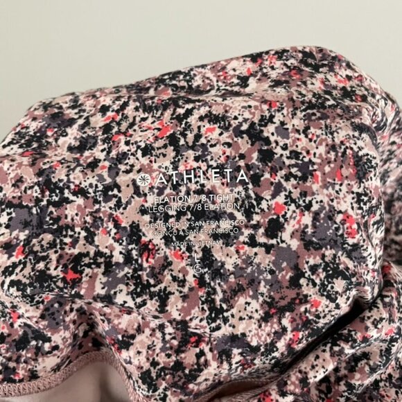 Athleta Elation 7/8 Tight Paint Splatter Multi Leggings Size Large - Picture 3 of 7